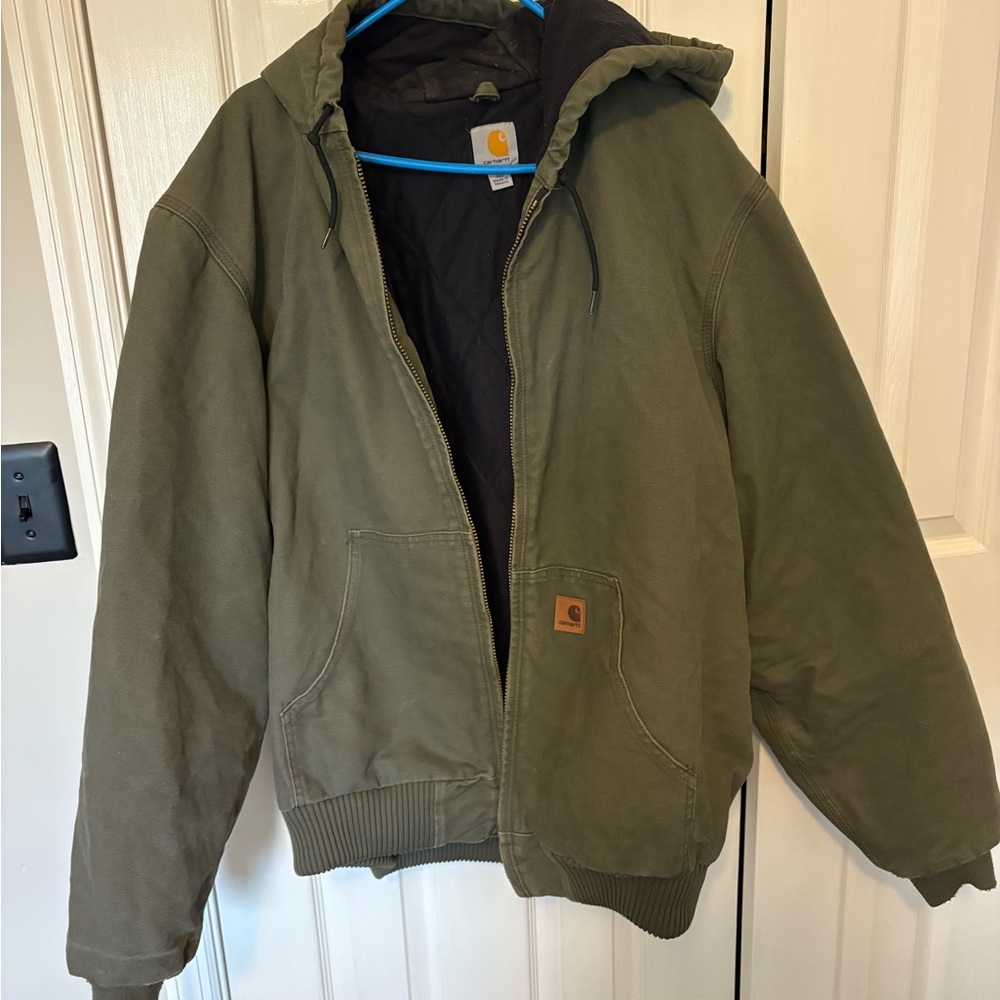 Carhartt Men's Green Hooded Performance Jacket